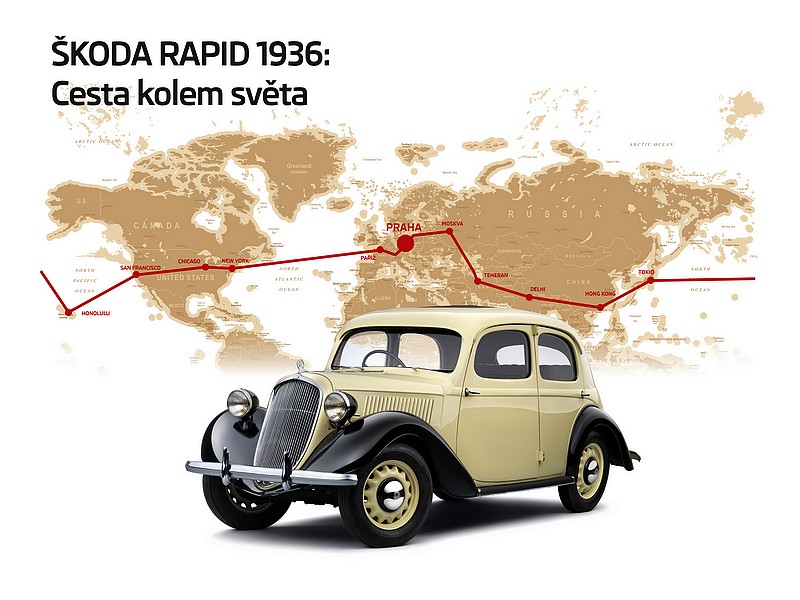 Před 80 lety kolem světa: velkolepá jízda Škody Rapid